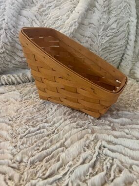 Longaberger Tan Woven Slanted Basket